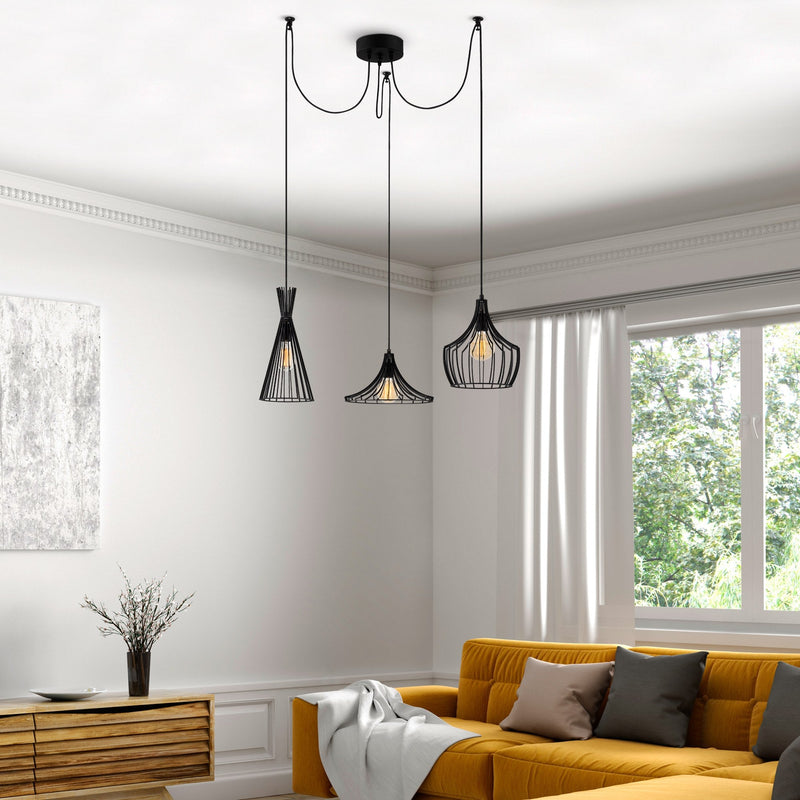 Lustră Asi Home Mezopotamya - N-1291, Negru, 3xE27