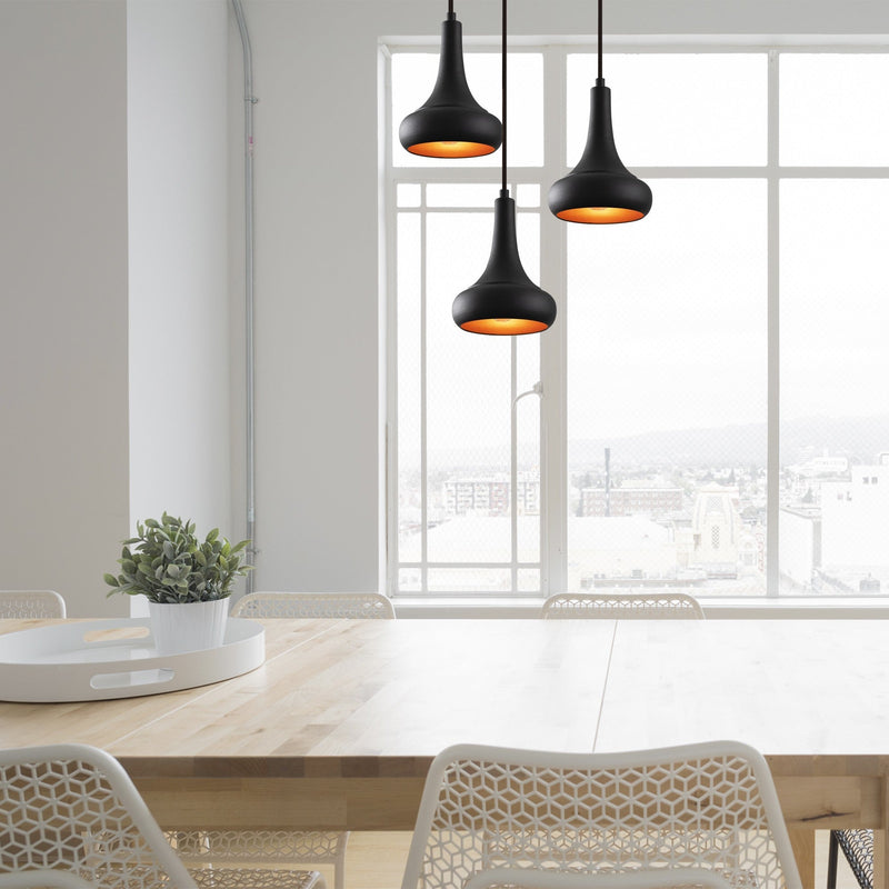 Lustră Asi Home Berceste - N-1374, Negru, 3xE27