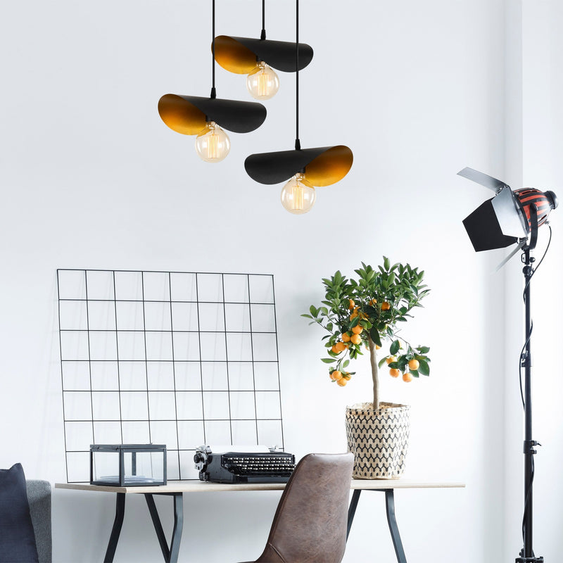 Lustră Asi Home Sivani - MR - 966, Negru, 3xE27