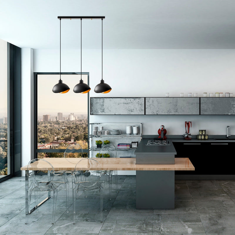 Lustră Asi Home Sivani - MR - 985, Negru, 3xE27