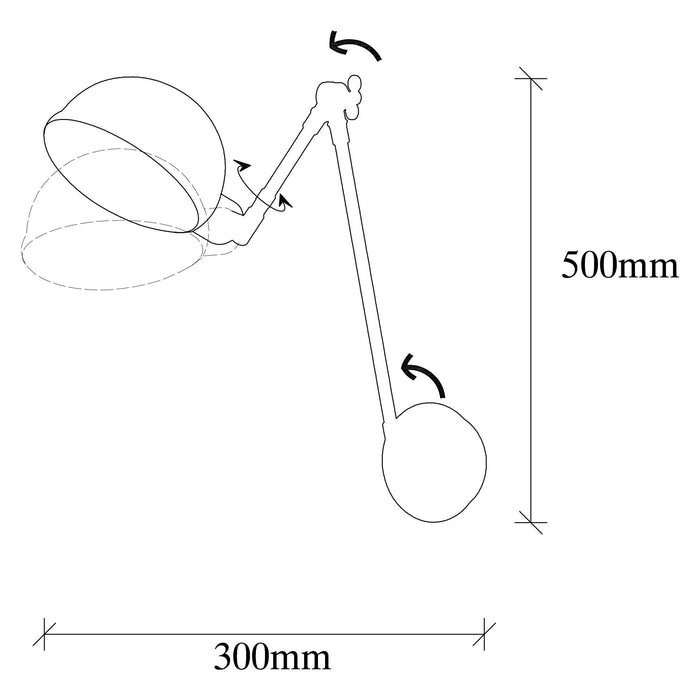 Aplica  Asi Home Sivani - MR-657 Metal 15X30X50 cm