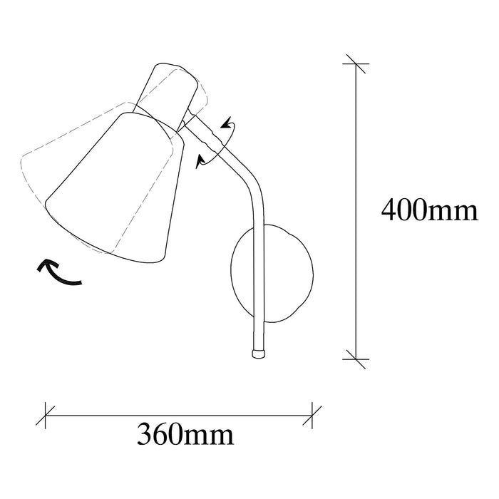 Aplica  Asi Home Sivani - MR-663 Metal 14X36X40 cm