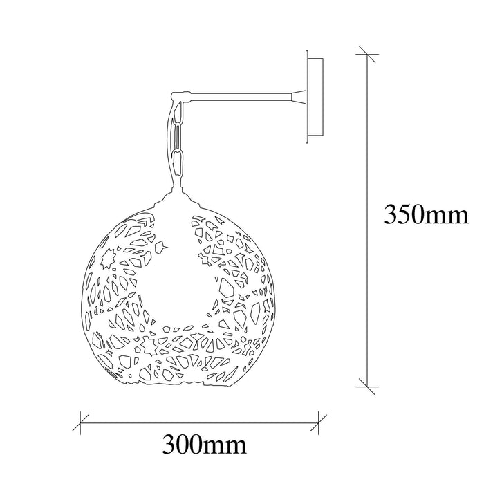 Aplica  Asi Home Fellini - MR - 710 Metal 25X30X35 cm