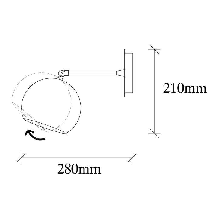 Aplica  Asi Home Sivani - MR - 708 Metal 15X28X21 cm