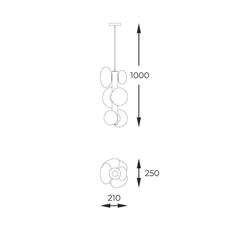 Lustra Zuma Line OMI 6xG9 LED Negru