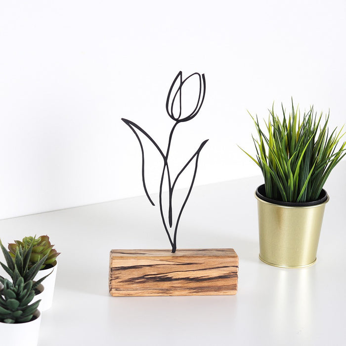 Obiect Decorativ Asi Home Tulip Metal 3.5X17X30 cm