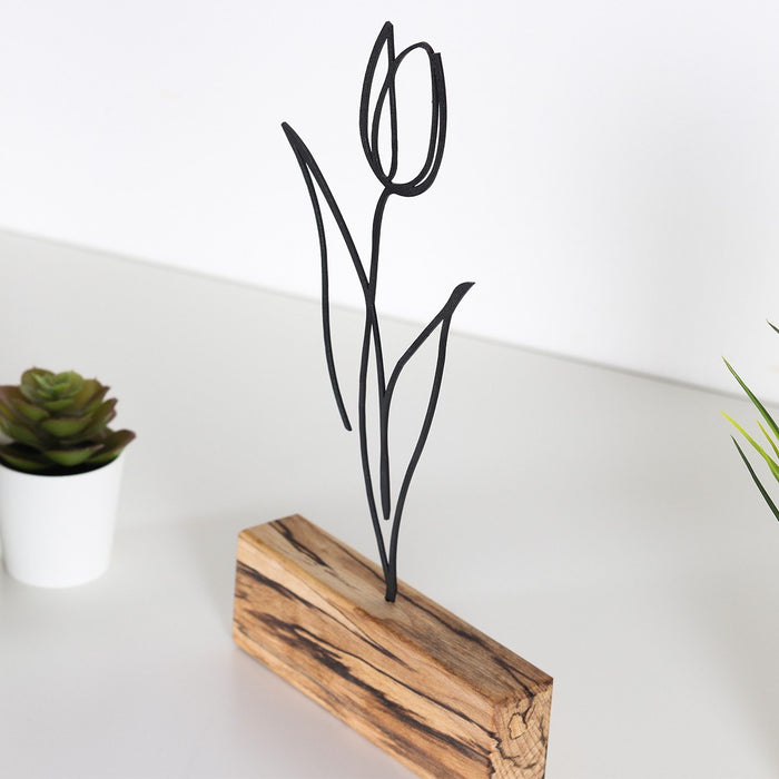 Obiect Decorativ Asi Home Tulip Metal 3.5X17X30 cm