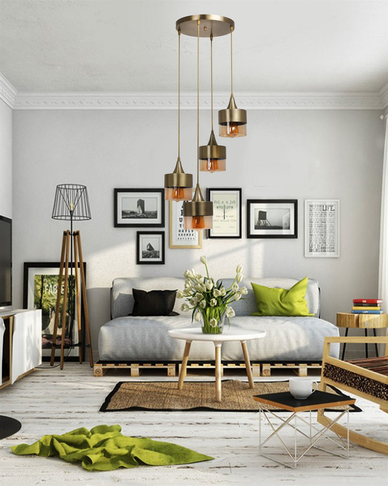 Lustră Asi Home 8319-4T, Vintage, Ø30 cm
