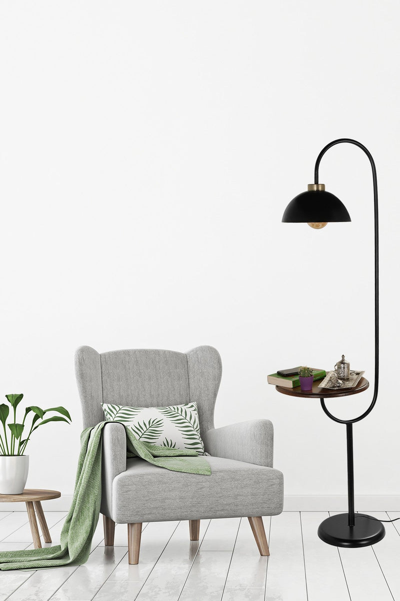 Lampadar Asi Home 8405-1, Negru, Ø30 cm