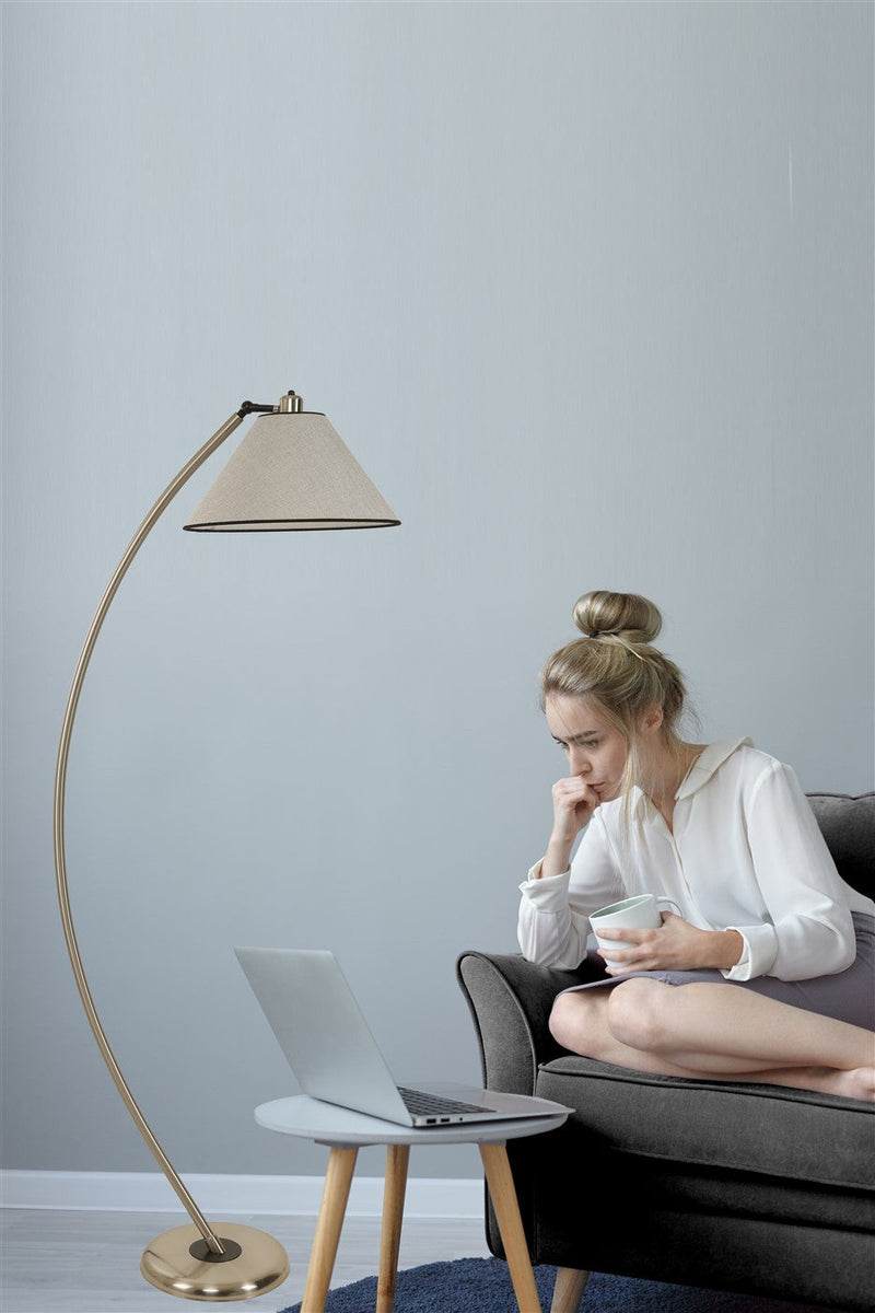 Lampadar Asi Home 8538-2, Gri Deschis, Ø30 cm