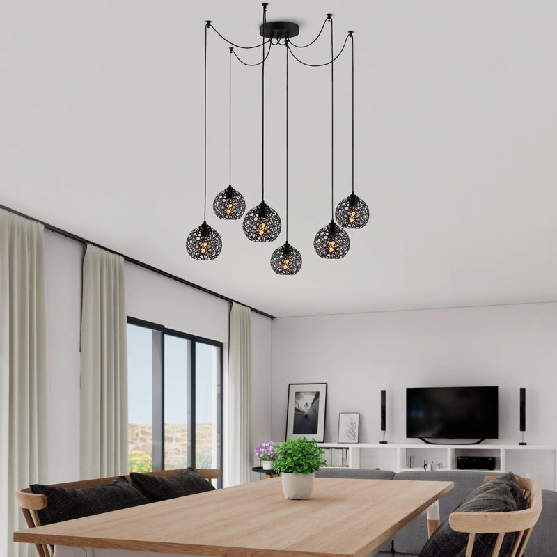 Lustră Asi Home Fellini - MR - 899, Negru, 6xE27