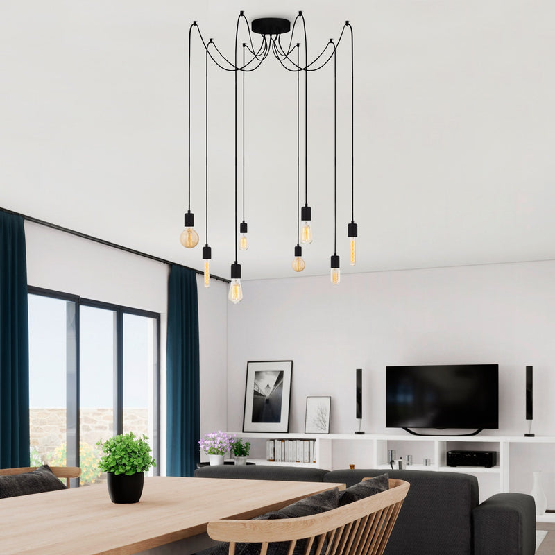 Lustră Asi Home Kabluni - MR - 929, Negru, 8xE27