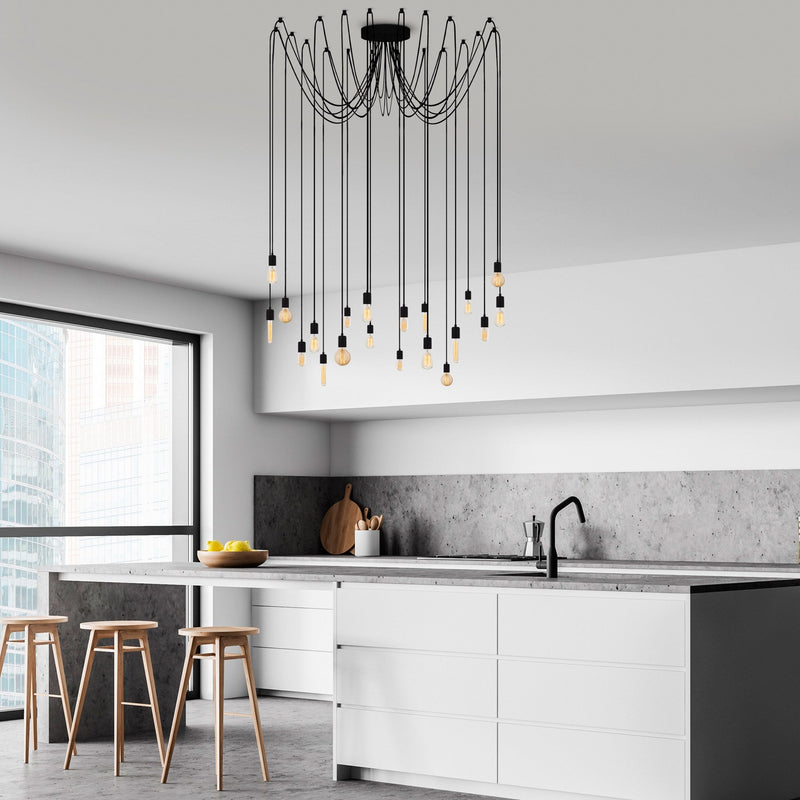 Lustră Asi Home Kabluni - MR - 932, Negru, 20xE27