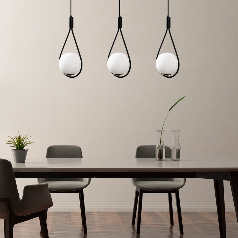 Lustră Asi Home Mudoni - MR - 939, Negru, 3xE27