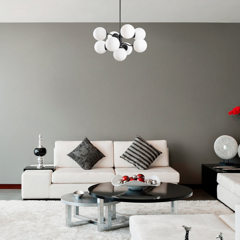 Lustră Asi Home Mudoni-MR-836-1, Negru, 9xE27