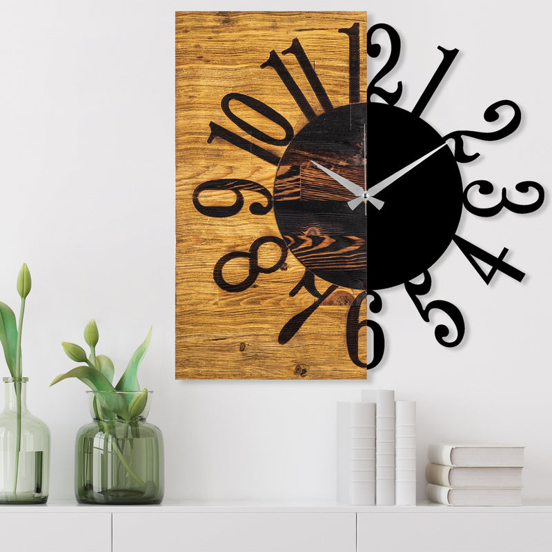 Ceas de Perete Asi Home Wooden Clock 7, Walnut