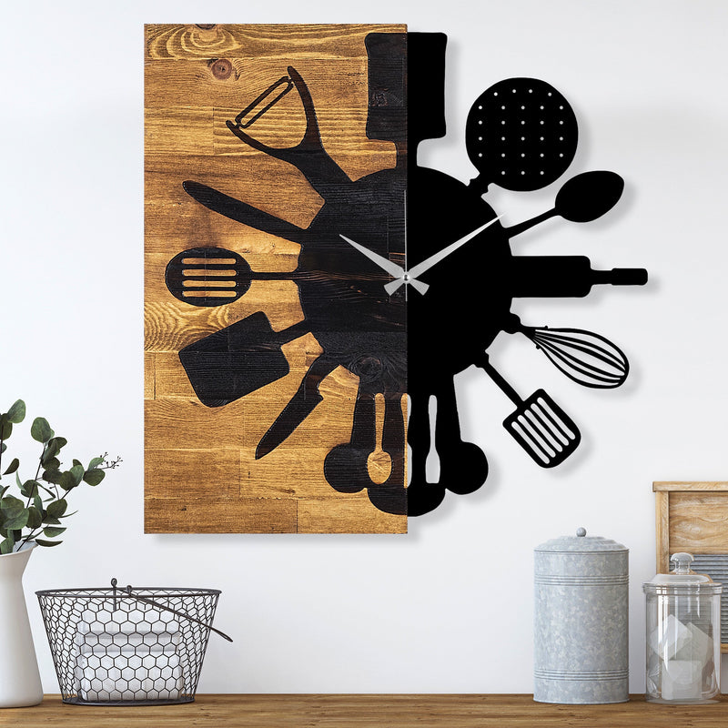 Ceas de Perete Asi Home Wooden Clock 32, Walnut
