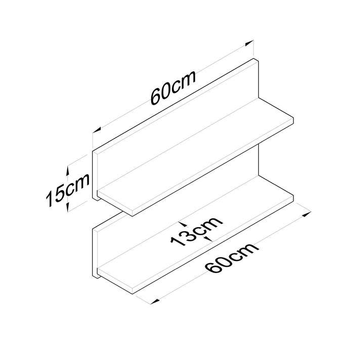 Raft de Perete Asi Home E16 - 2458 PAL 13X60X15 cm