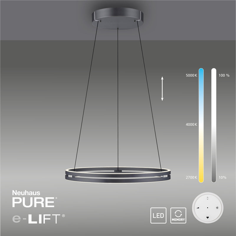 Lustra Paul Neuhaus PURE E-LOOP 2xLED Gri
