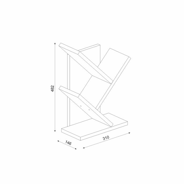 Etajeră-Raft pentru Cărți  Asi Home Nino - Oak PAL 14,6X31X48,2 cm