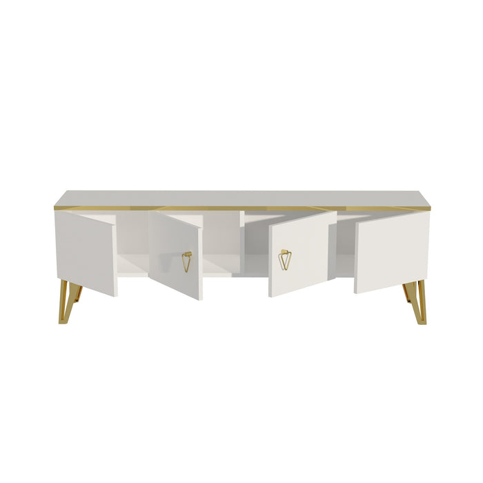 Consola TV Asi Home Caprice - White, Gold PAL 32X150X50 cm