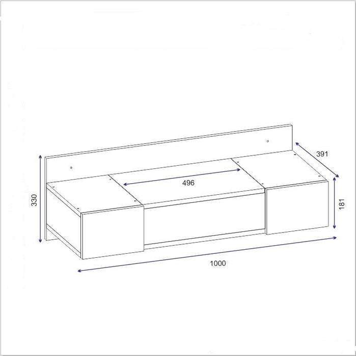 Masa de Machiaj Asi Home Zakkum PAL 39X100X33 cm