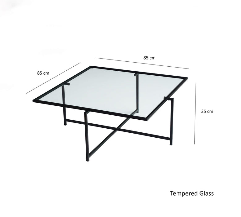 Măsuţă de Cafea Asi Home Sun S409 Sticla| Metal 85X85X35 cm