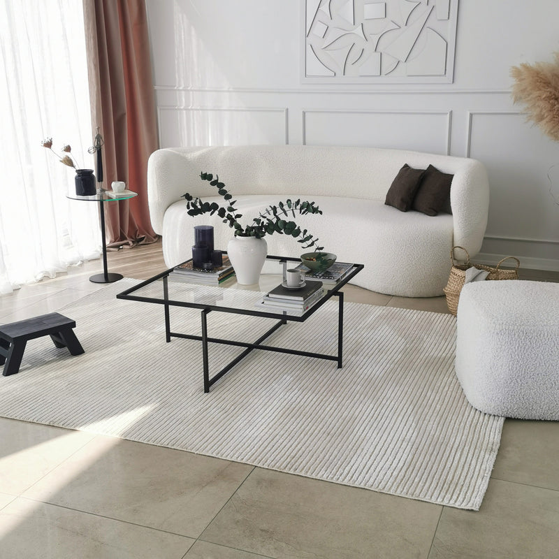 Măsuţă de Cafea Asi Home Sun S409 Sticla| Metal 85X85X35 cm