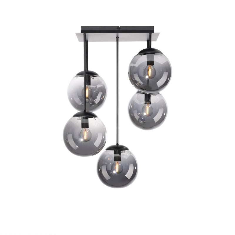 Plafoniera Paul Neuhaus BIG WIDOW 5xE14 Negru