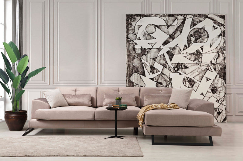 Canapea Asi Home Frido Corner Right, Bej, 100x18 cm