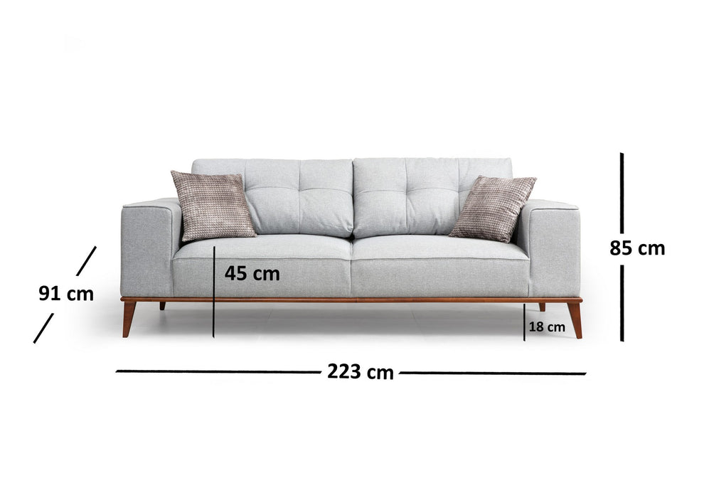 Canapea Extensibila cu 3 Locuri Asi Home Montana 3 Lemn de Fag | PAL 91X223X85 cm