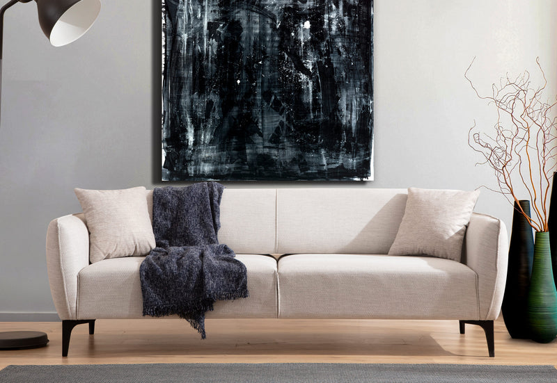 Canapea 3 Locuri Asi Home Belissimo - Off White  Lemn de Fag | PAL 95X220X67 cm