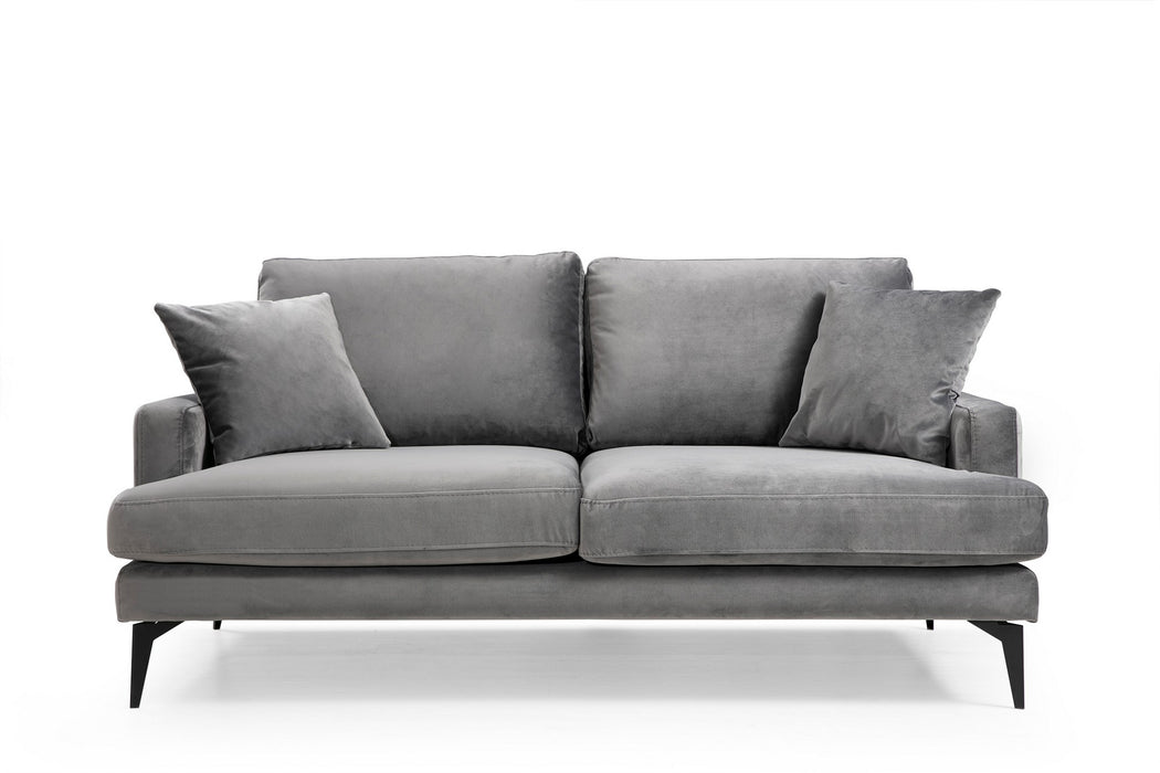 Canapea 2 Locuri Asi Home Papira 2- Grey Lemn | Tesatura 90X175X88 cm