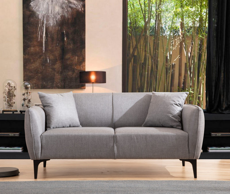 Canapea 2 Locuri Asi Home Belissimo 2- Grey Lemn | Tesatura 95X180X67 cm