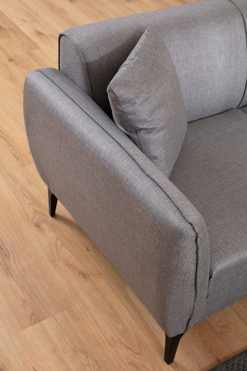 Canapea 2 Locuri Asi Home Belissimo 2- Grey Lemn | Tesatura 95X180X67 cm