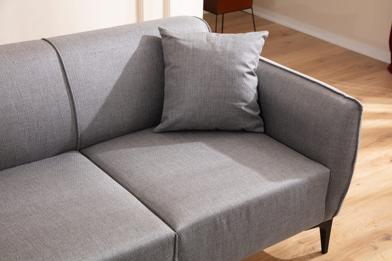 Canapea 2 Locuri Asi Home Belissimo 2- Grey Lemn | Tesatura 95X180X67 cm