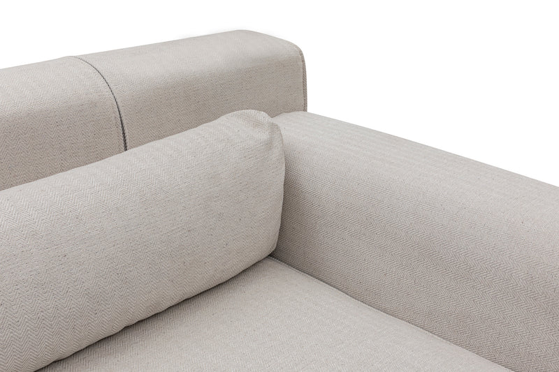 Colțar Asi Home Jivago Corner Right (L2-Chl) - Beige  Lemn de Fag | PAL 100X308|198X78 cm