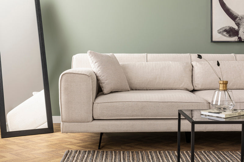 Colțar Asi Home Jivago Corner Right (L2-Chl) - Beige  Lemn de Fag | PAL 100X308|198X78 cm