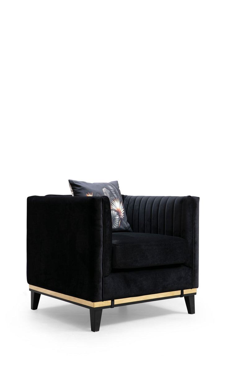Fotoliu Asi Home Bellino - Black Lemn de Fag | PAL 85X83X75 cm