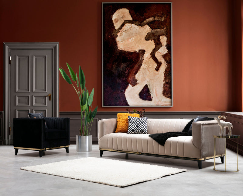 Fotoliu Asi Home Bellino - Black Lemn de Fag | PAL 85X83X75 cm