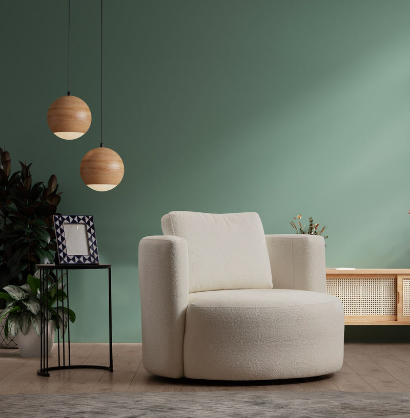 Fotoliu Asi Home Asos Cream - Wing  Lemn de Fag | PAL 100X105X71 cm