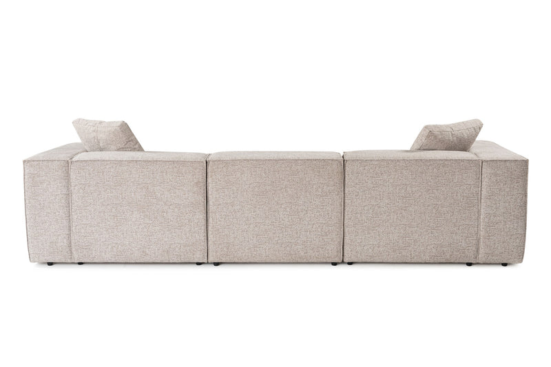 Colțar Asi Home Lora (L1-O1-1R-POUFFE ) - Mocha Lemn Carpen X303|193X65 cm