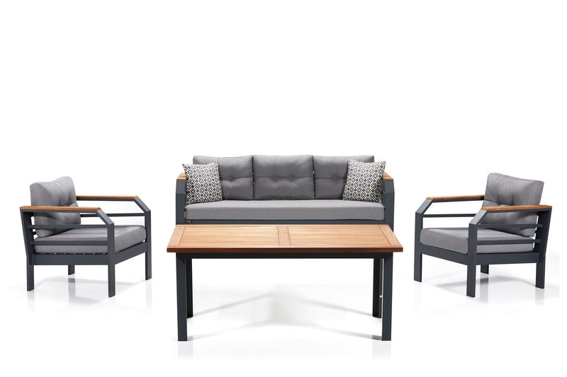 Mobilier Living Asi Home Assento 3+1+1+M, Gri, 150x90 cm