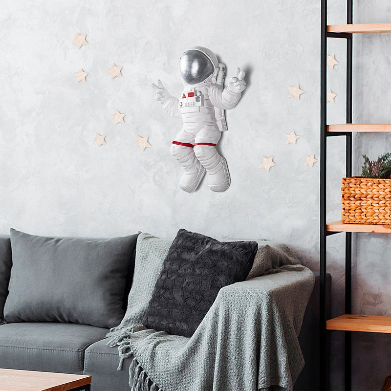 Accesoriu Decorativ pentru Perete Asi Home Peace Sign Astronaut - 2 Poliester 35X10X47 cm