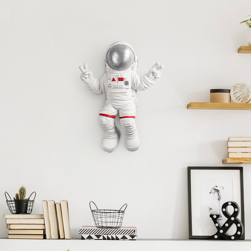 Accesoriu Decorativ pentru Perete Asi Home Peace Sign Astronaut - 2 Poliester 35X10X47 cm