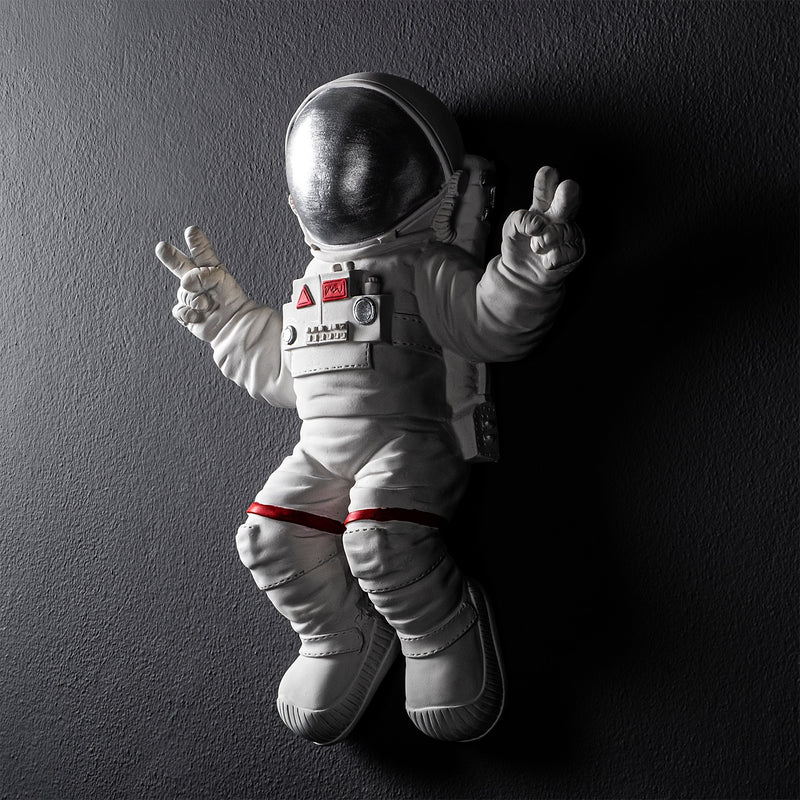 Accesoriu Decorativ pentru Perete Asi Home Peace Sign Astronaut - 2 Poliester 35X10X47 cm
