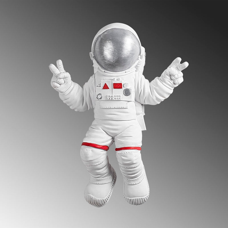 Accesoriu Decorativ pentru Perete Asi Home Peace Sign Astronaut - 2 Poliester 35X10X47 cm
