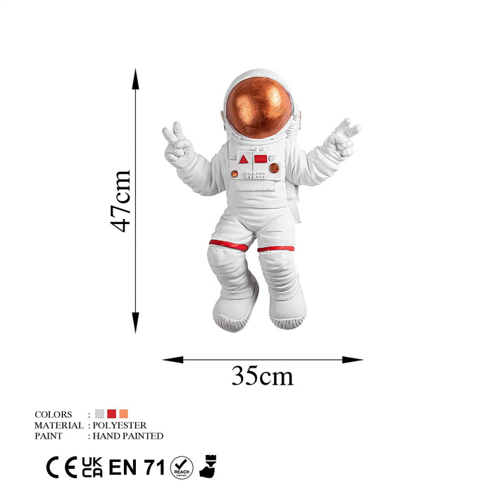 Accesoriu Decorativ pentru Perete Asi Home Peace Sign Astronaut - 3  35X10X47 cm