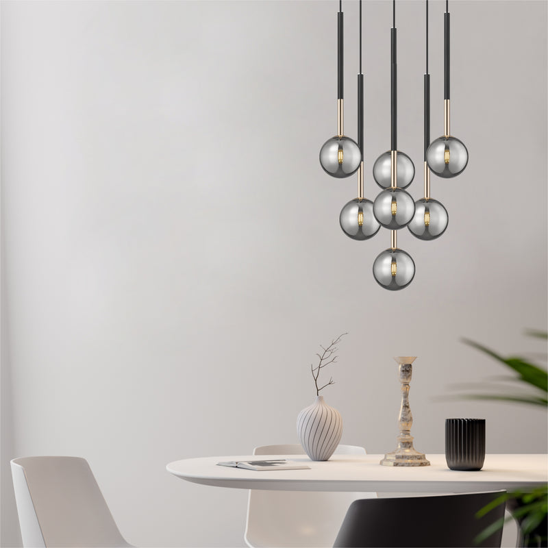 Lustra Zuma Line ARCTURUS 7xG9 LED Negru Mat
