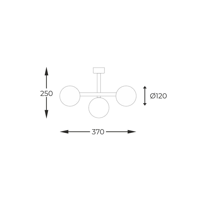 Plafoniera Zuma Line 3xG9 Crom